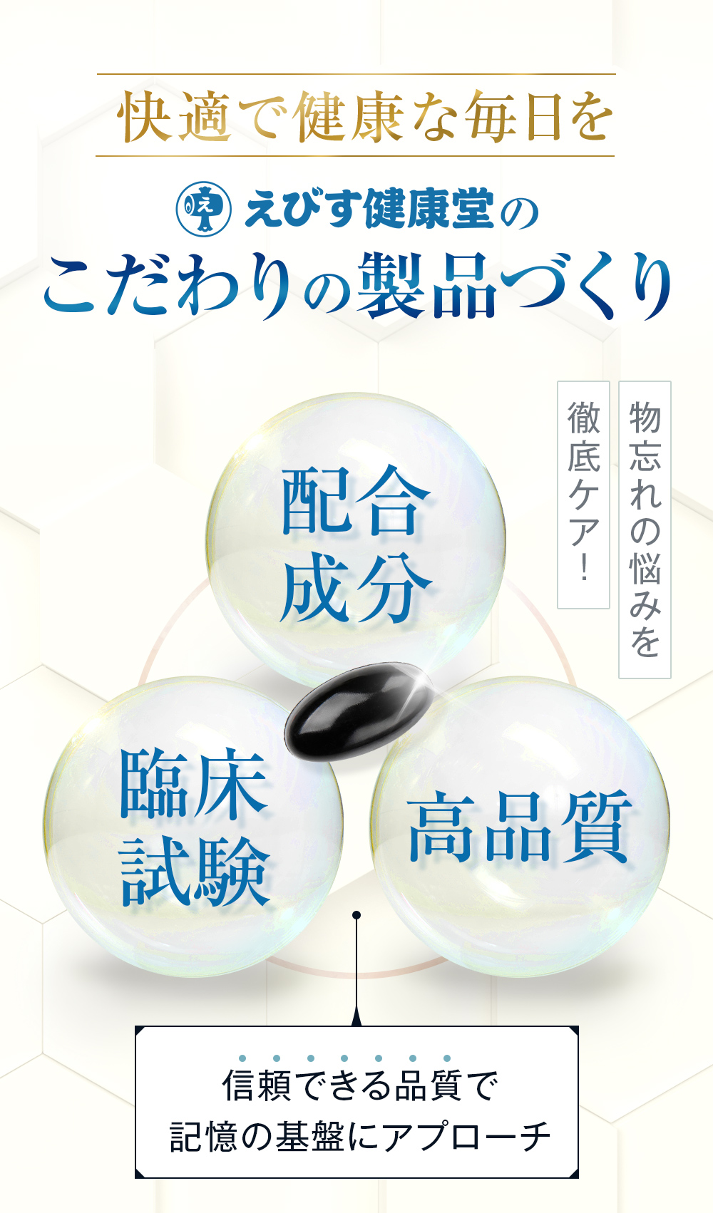 えびす健康堂こだわりの製品づくり